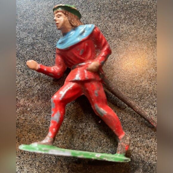 Lot 7 Robin Hood Friar Tuck Knights Cast Lead Figures Manoil Rare 1940/50 - Picture 12 of 16